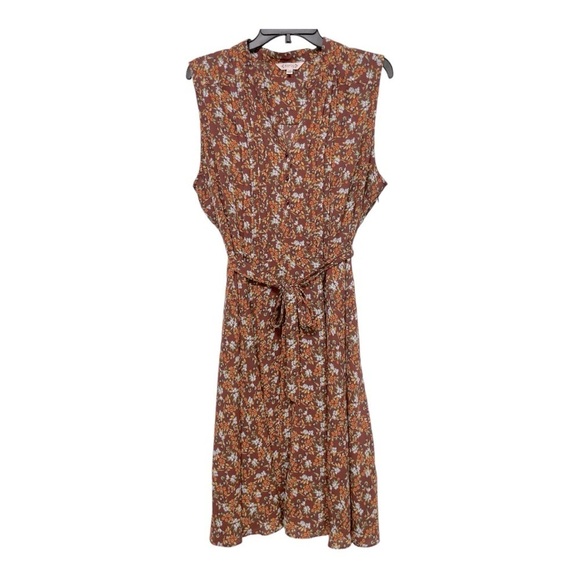 Nanette Lepore Sleeveless Midi Floral Dress Ladies Sz. 16 Vintage Inspired Style - Picture 1 of 12